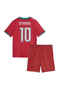 Portugali Bernardo Silva #10 Jalkapallovaatteet Lasten Kotipeliasu MM-kisat 2026 Lyhythihainen (+ Lyhyet housut)